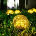 thumbnail image 1 of [4pcs Solar Lights] 4pcs Solar Powered Crack Glass Ball Outdoor Lights | Garden Pathway Lights with Ground Stakes, 2-Hour Charge 6-8 Hour Use | Deal for Valentine's Day Wedding Decor Patio Lawn, 1 of 12