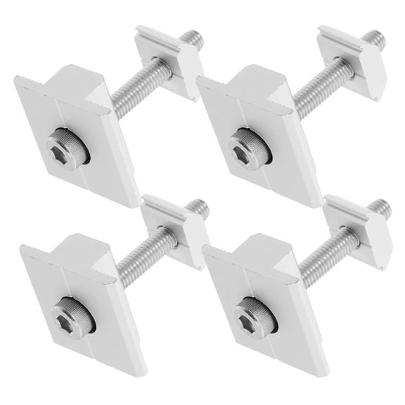 4pcs Solar Panel Mounting Z Brackets with Nuts and Bolts RV Boat Wall Off Grid Roof Installation Tool for Metal Roof, , Sheet Roof