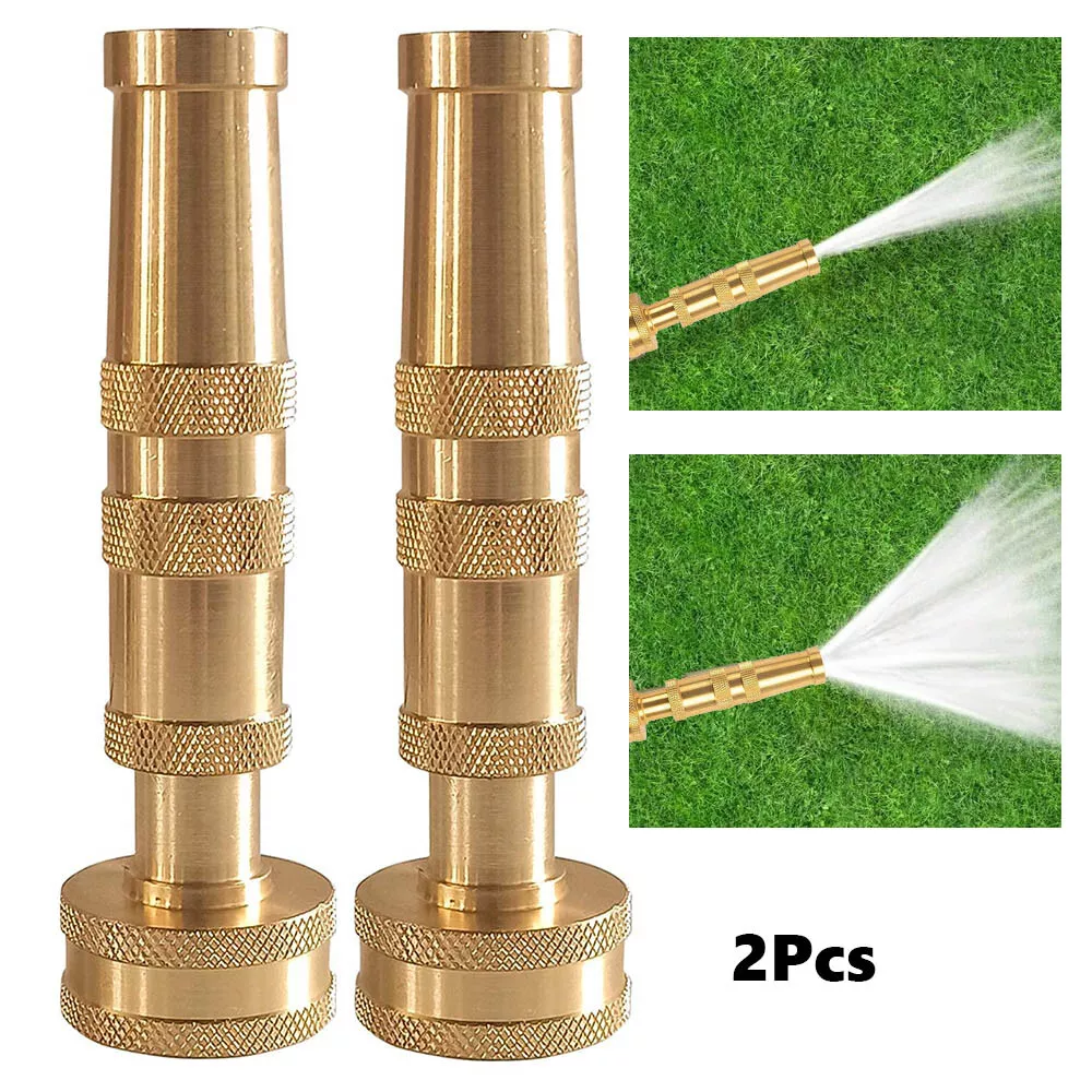 4pcs Solid Brass Garden Spray Nozzle 4" Adjustable Twist Water Hose USA ...