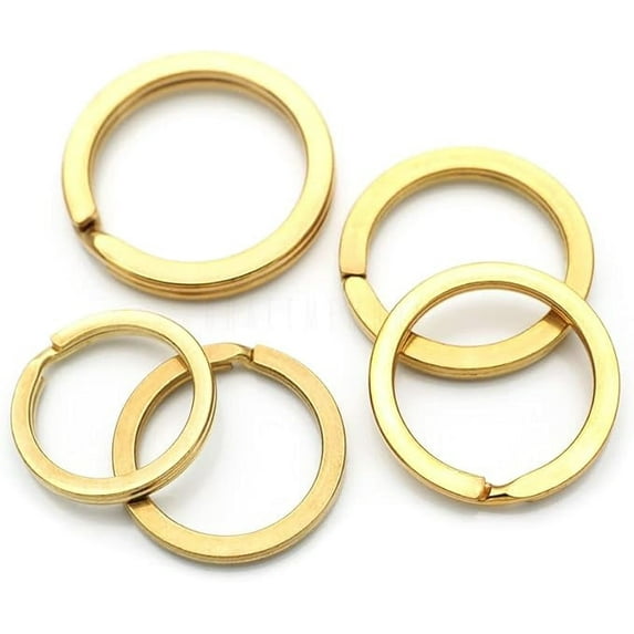 4pcs Solid Brass Split Ring Connector Key Rings Keychain Rings DIY ...