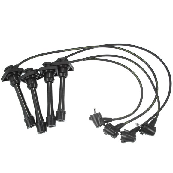 Unique Bargains 4pcs Spark Plug Ignition Wire for Toyota Corolla 1993-1997 for Toyota Celica 1994-1997, Black