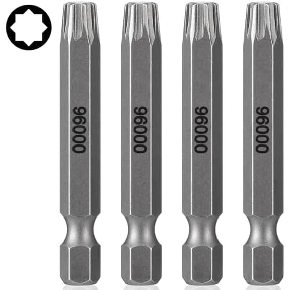 4pcs Spider Driver Bits, 8 point star bit 2" length bits S2 Steel Bit with Magnetic for 8 point Flathead Fastener, Power Screwdriver Drill Impact Driver$$Tools & Hardware Other