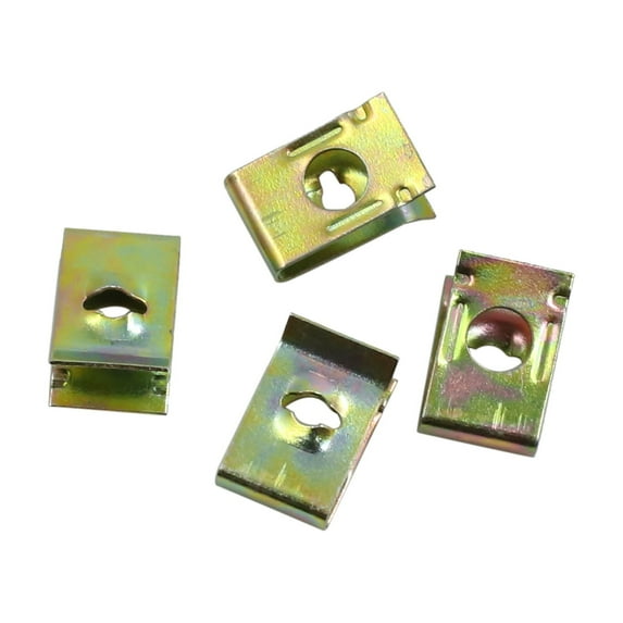 4pcs Spring U-Type Metal Clips Rivets Bumper Car Door Panel Screw Fastener