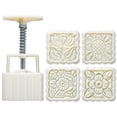 thumbnail image 1 of 4pcs Square Hand Press Stamp Cake Decor Mold 125g Tool, 1 of 7