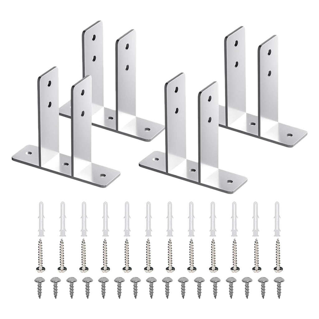 4pcs Srong Carbon Steel Brackets for Urinal Divider Mounting Ensuring ...