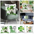 4pcs St Patricks Day Pillow Covers 18x18 Inch Linen Throw Pillowcases