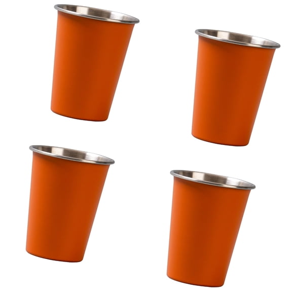 4pcs Stackable Camping Water Cup 350ml Stainless Steels Drinking Cup Camping Coffees Milk Mugs Travel Cups Enduring