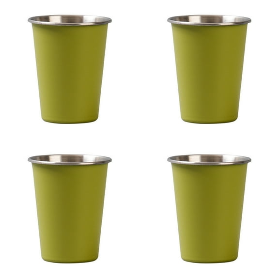 4pcs Stackable Camping Water Cup 350ml Teas Coffees Milk Beer Mug Travel Cups
