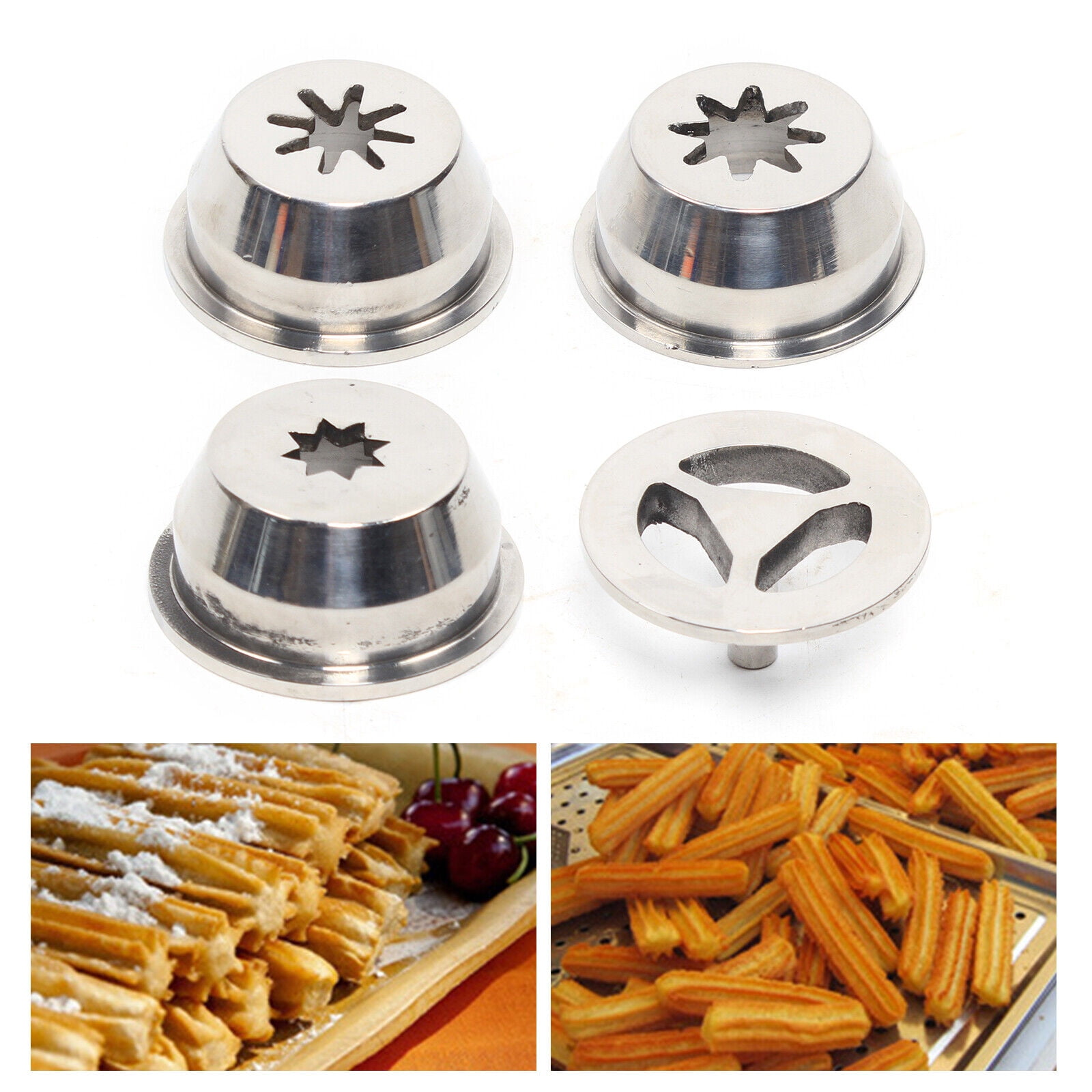 4pcs Stainless Steel Churrera Churros Machine Nozzle fit