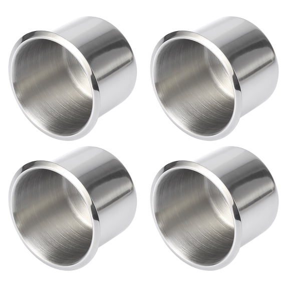 4pcs Stainless Steel Cup Drink Holder Replacement Silver Tone for Marine Boats RVs