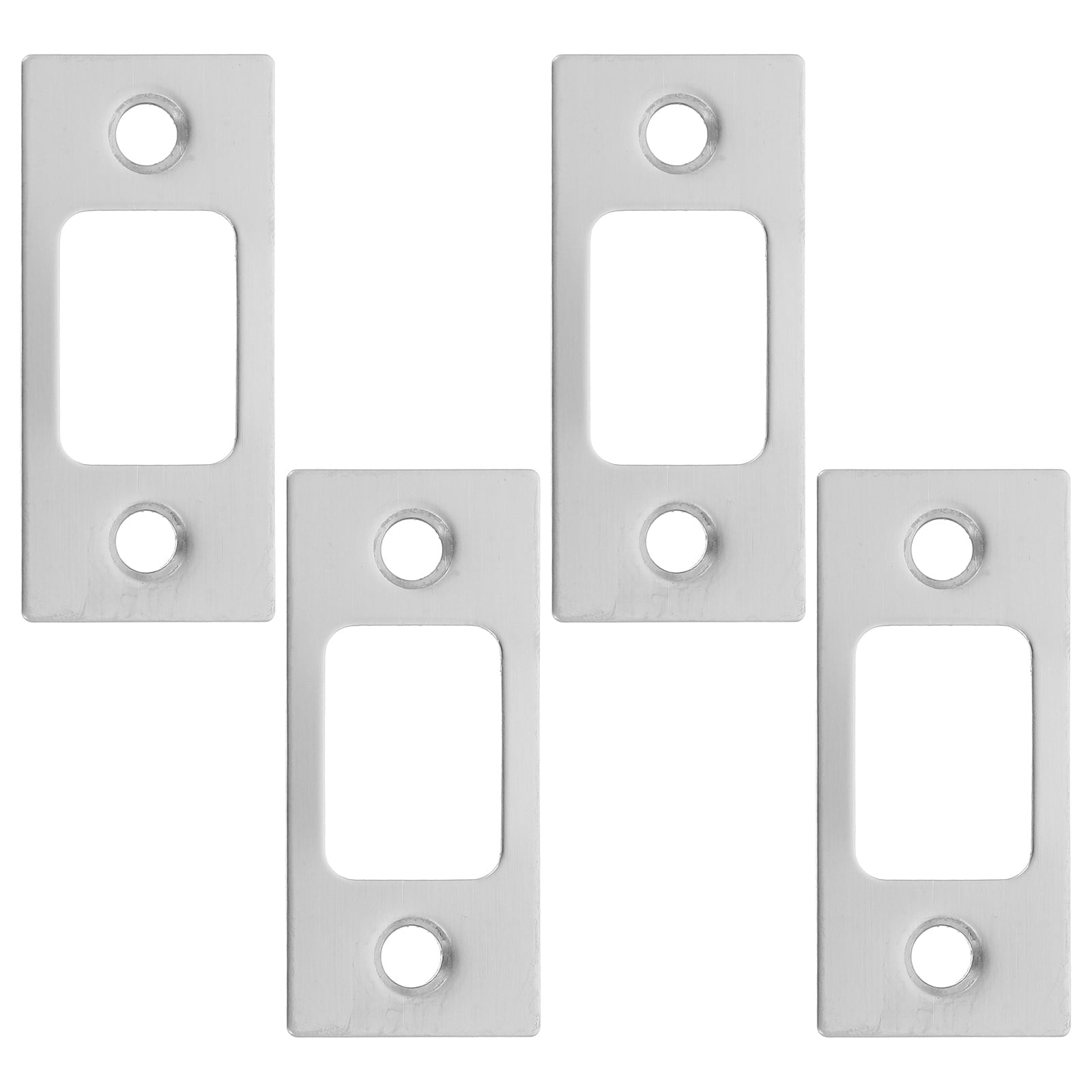 4pcs Stainless Steel Deadbolt Strike Plate With Screws Reinforced 4pcs stainless steel deadbolt strike plate with screws reinforced