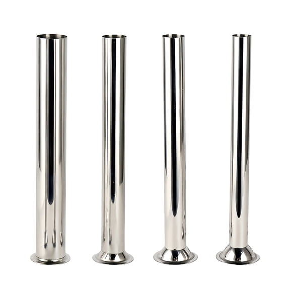 4pcs Stainless Steel Filling Machine Component Sausage Stuffing Tubes with Funnel User Friendly Stuffer Parts for Home