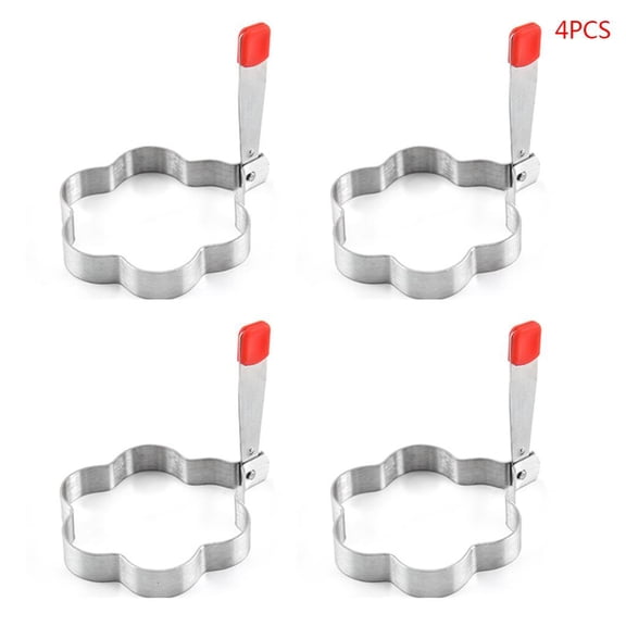 4pcs Stainless Steel Fried Pancake Shaper Heart Round Star Omelet Mold Kitchen Cooking