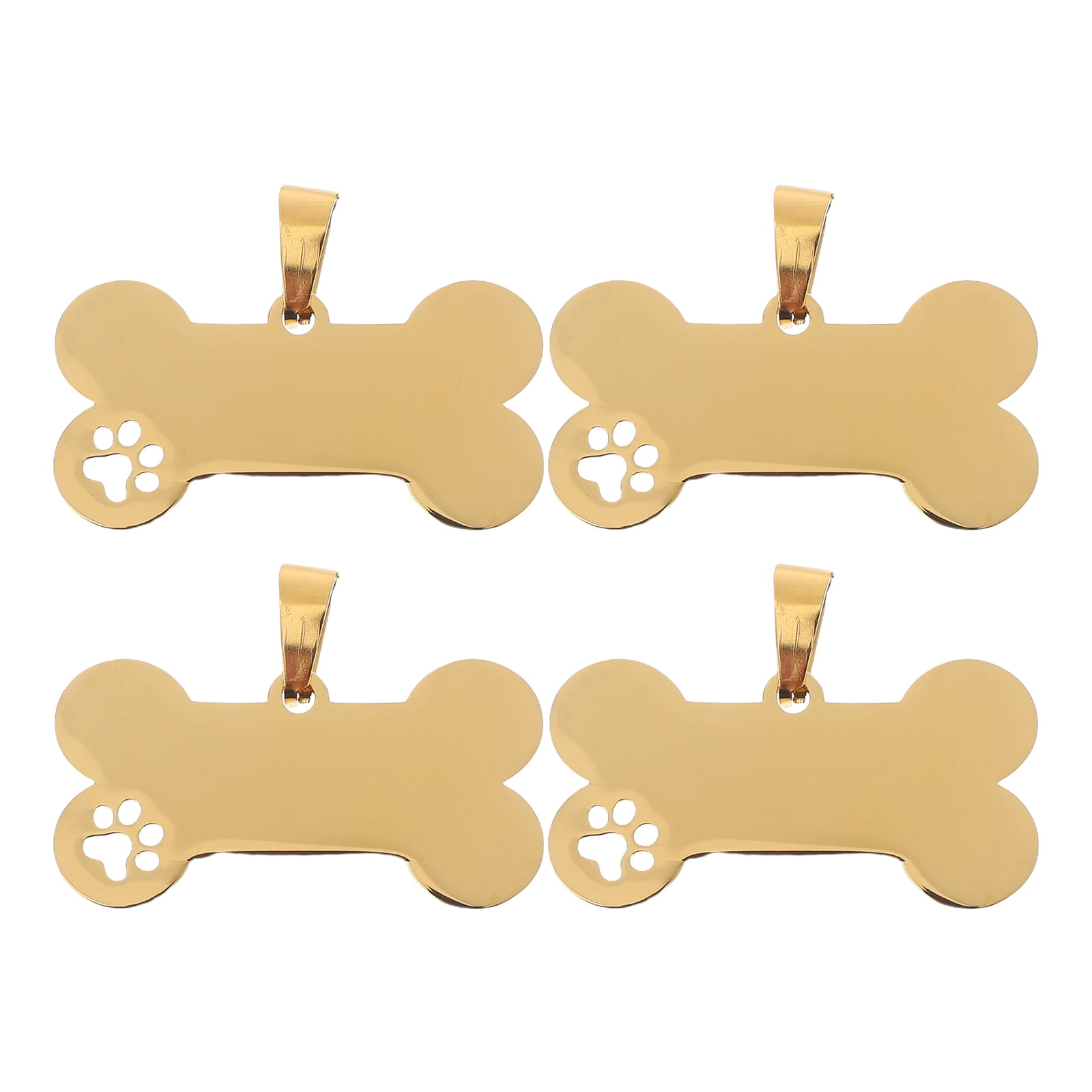 4pcs Stainless Steel ID Tags Custom Engraved Dog Tags Custom Lable Pets ... - Adjustable Pet Id Label For Dog Crate