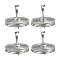 4pcs Stainless Steel Mason Jar Oil Spout Lid Replacement Pour Spouts with Caps