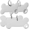 4pcs Stainless Steel Pet ID Tags Personalized Dog Tags Boneshaped Tags Engraved for Pets