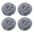 thumbnail image 1 of 4pcs Stainless Steel Scrubber Scrubbing Scouring Pad Magic Eraser Sponges Clean Pot Pan and Broiler Rack Steel Wool for Kitchen Bathroom, 1 of 8
