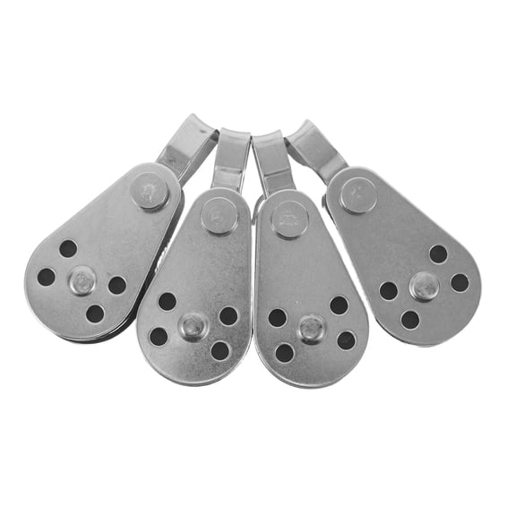 DEEPCRAFF 4Pcs Stainless Steel Pulley Block Marine Heavy Duty Single Rope Pulley for Boat Anchor