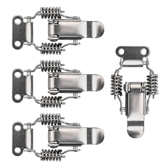 4pcs Stainless Steel Spring Loaded Draw Toggle Latch Catch Clamp Clip Hasps For Toolbox Storage Box Wooden Cabinet