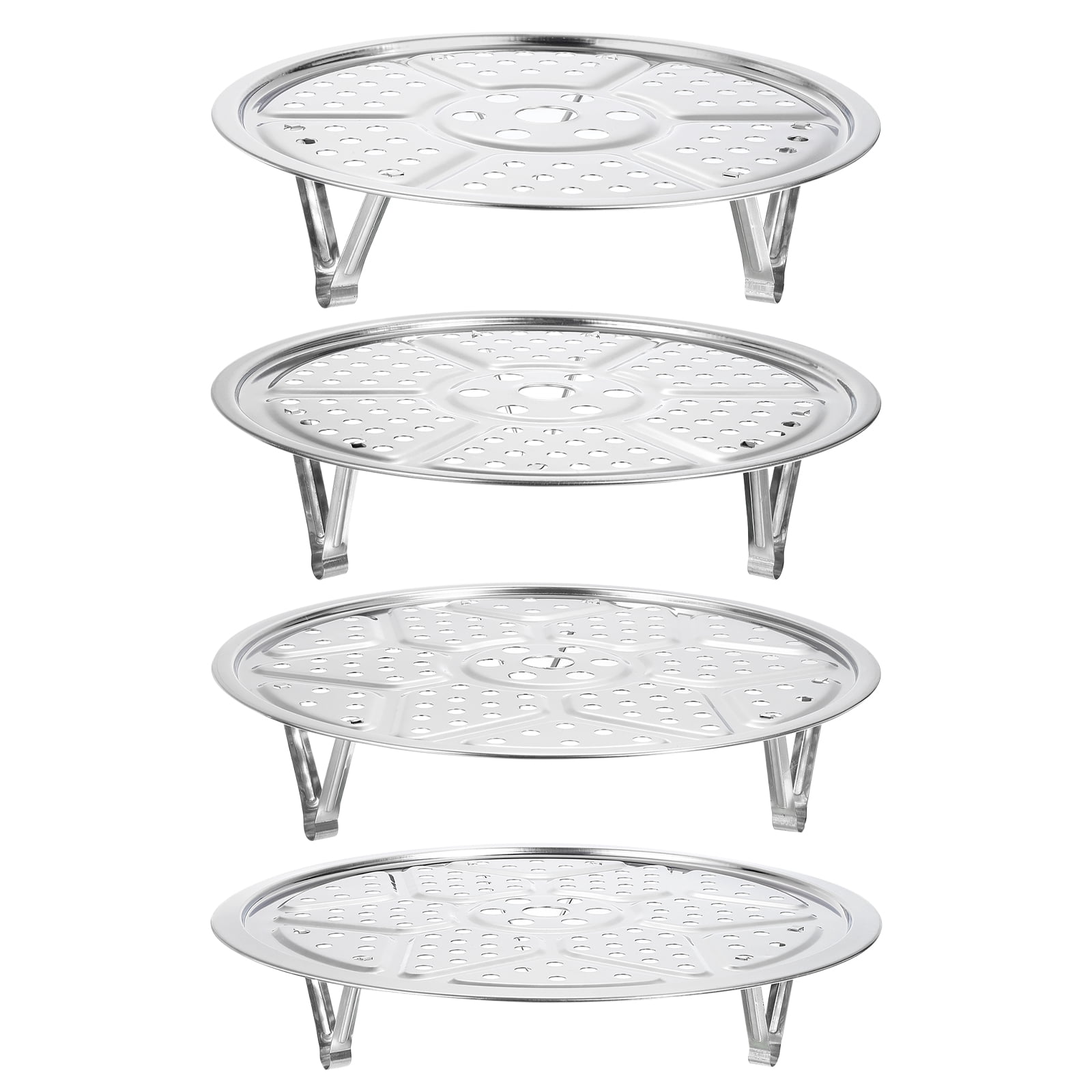 4pcs Stainless Steel Steamer Rack with Stand, 7.9 Inches/8.6 Inches/9.5 ...