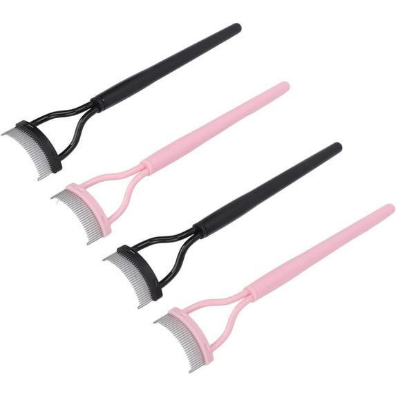 4pcs Stainless Steel Teeth Eyelash Comb Eyelash Separator Portable Household Makeup Comb