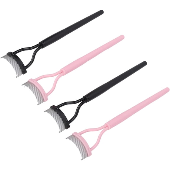 4pcs Stainless Steel Teeth Eyelash Comb Eyelash Separator Portable Household Makeup Comb