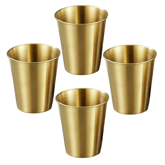 4pcs Stainless Steel Tumblers Set Stackable Rusts Cups Drinking Cups Ideal For Outdoors Adventure