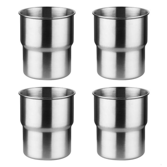 4pcs Stainless Steel Tumblers Stackable Cup Cold Dishwasher Safe Water Drinking Glasses Camping Accessories