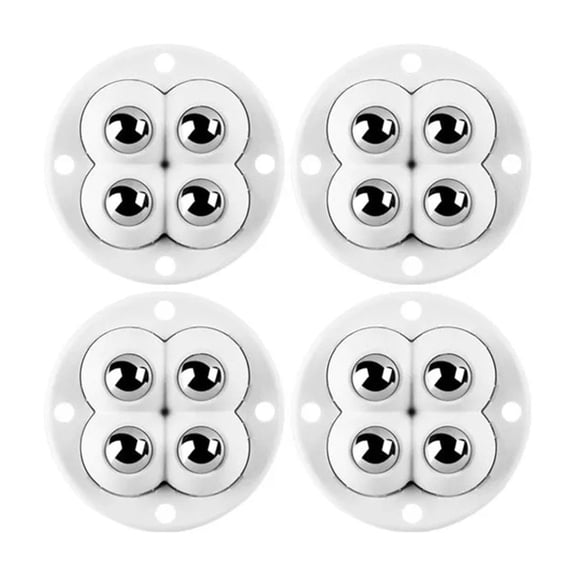 4pcs Stainless Steel Universal 360 Degree Rotation Pulley Self Adhesive Caster Mini Swivel Wheels For Furniture Storage Box ,Multiple Uses
