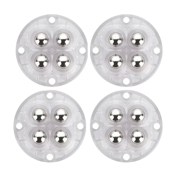 4pcs Stainless Steel Universal 360 Degree Rotation Pulley Self Adhesive Caster Mini Swivel Wheels For Furniture Storage Box ,Reliable