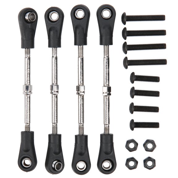 4pcs Steering Tie Rod Adjustable Rear Upper Linkage Rod for 1/10 OffRoad Car