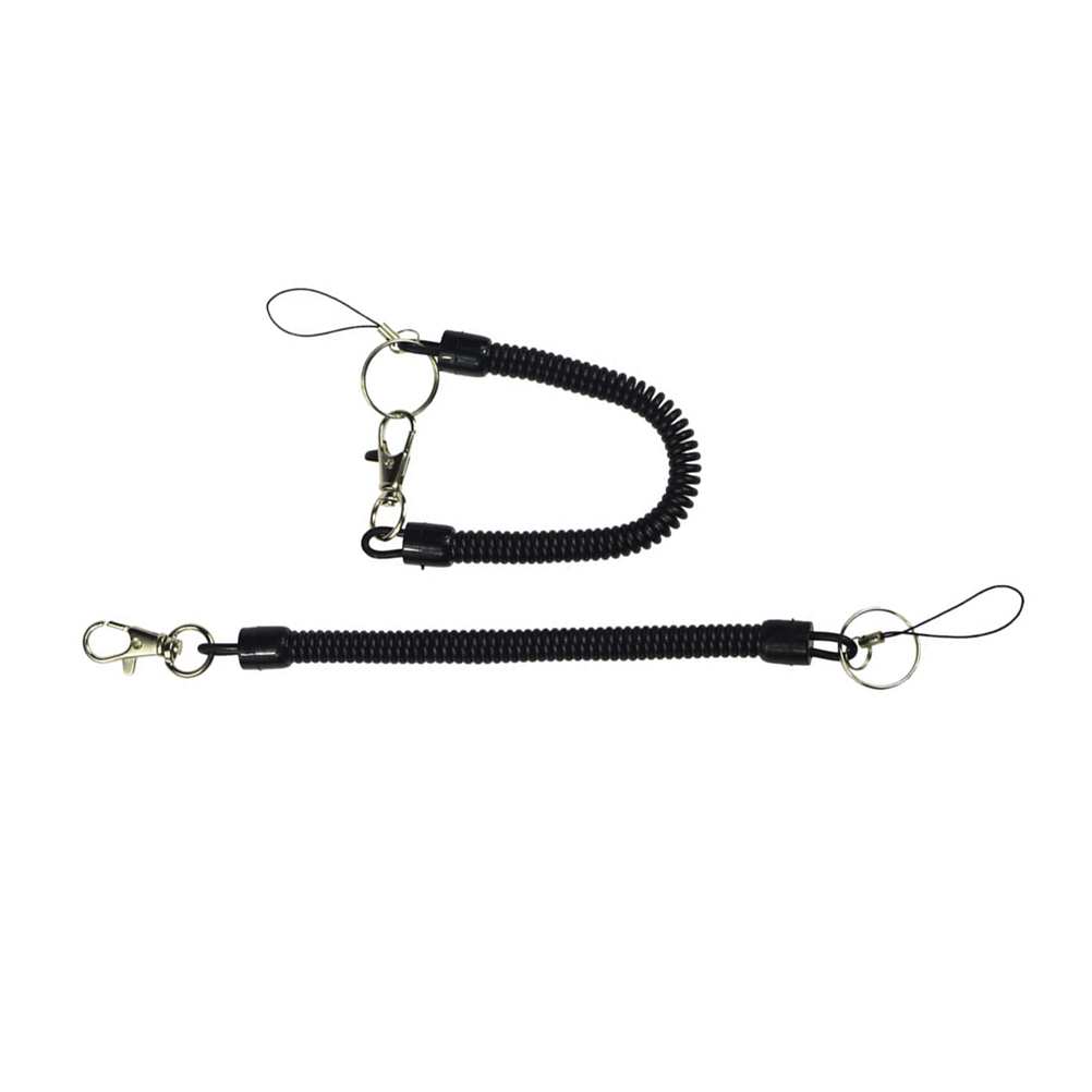 4pcs Stretchy Spiral Keyring TPU Plastic Keychain Spring Retractable Key Holder Black Walmart