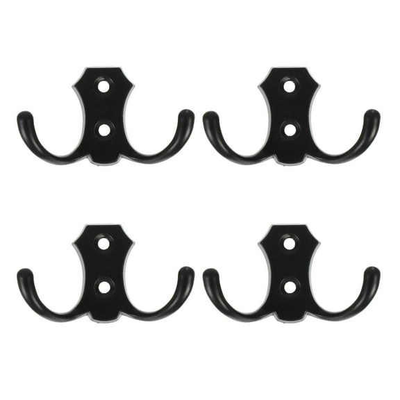 4pcs Sturdy Dual-hook Wall Hangers Room Wall Clothes Hangers Clothes Hooks