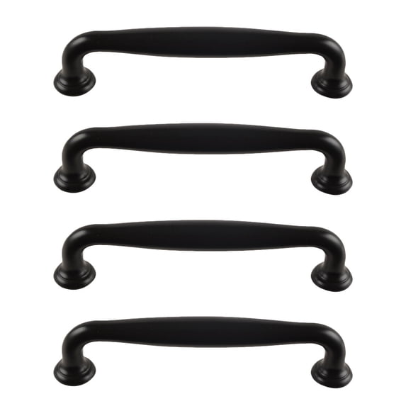 Milisten Grease Resistant Cabinet Door Knob Black 4Pcs 11X2.1In