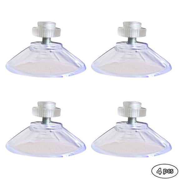 4pcs Suction Cup Glass Suction Pads 40mm Clear PVC Plastic Sucker Pads Without Hooks Extra Strong Adhesive Suction Holder