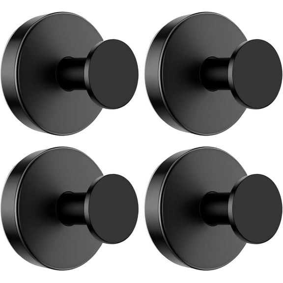 4pcs Suction Cup Hooks for Shower No-Drill Bathroom Hooks for Towels, Robes, Loofah Mountable on Bathroom Walls, Kitchen, Glass, Mirrors, Tile and Smooth,Non-Porous Surfaces
