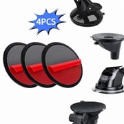 4pcs Suction Cup Mount Base Compatible for Tomtom GPS, Dash Cam, Phone Holder & GPS Device - Dashboard Panel Adapter Plate with Adhesive Base No Electronics