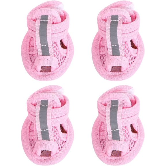 4pcs Summer Breathable Dog Boots Mesh Sandals, Sneakers for Small Pets, Protect Paws from Hot Pavements