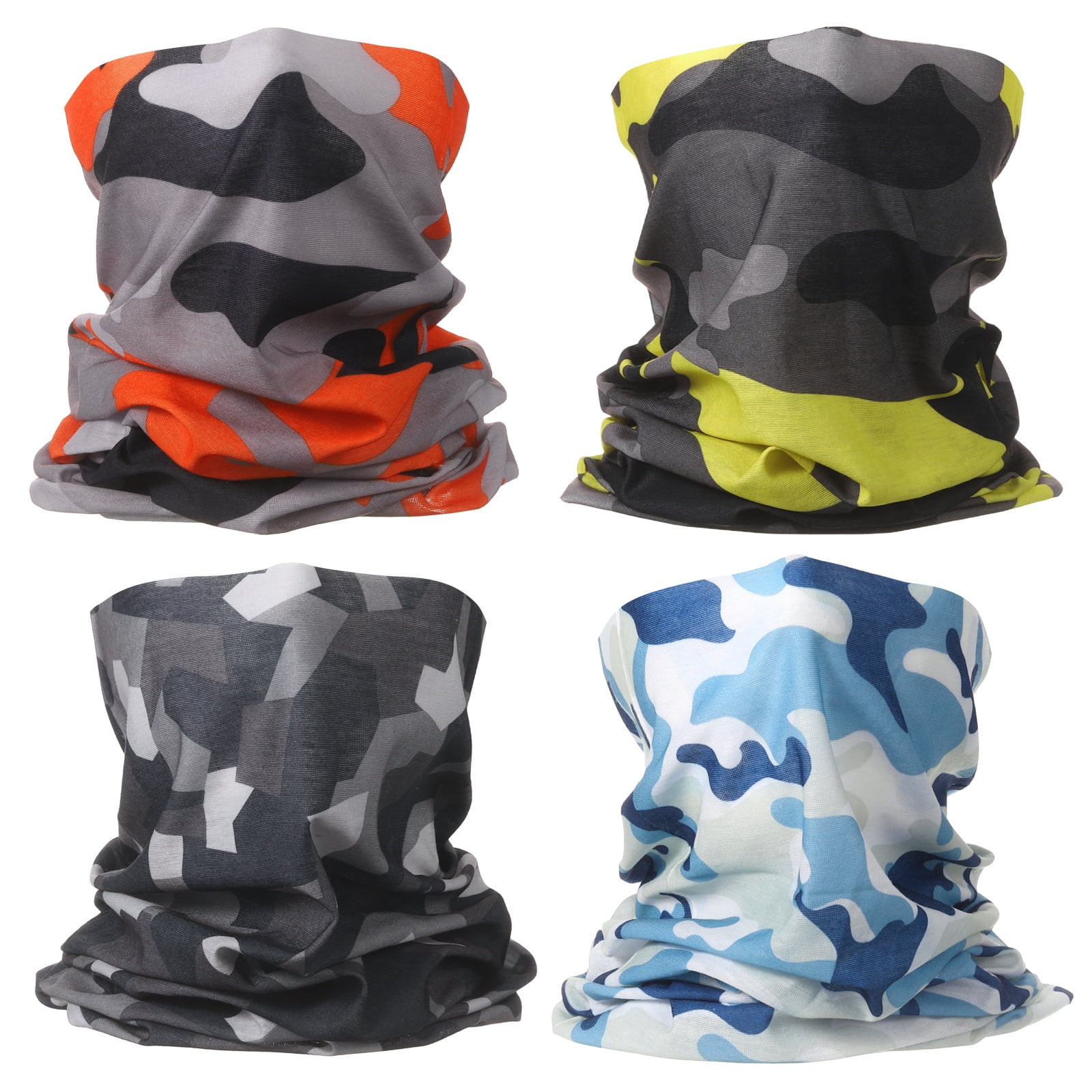 Sun Neck Protector 4pcs Summer Cooling Neck Gaiter Sun Protection Face Mask Fishing Neck ...