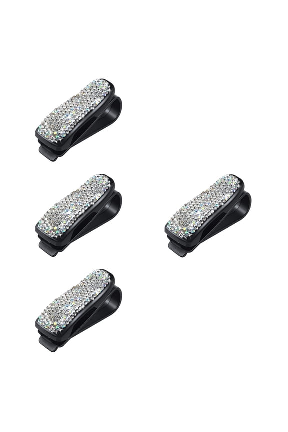 4pcs Sunglass Visor Clip Sun Visor Sunglass Holder Car Accessories For Women