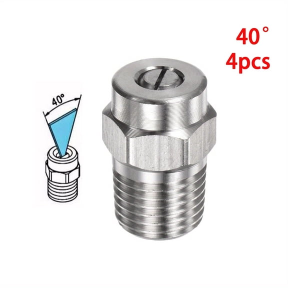 4pcs Surface Cleaner Tips 1/4" Threaded Spray Nozzles Replacement for Water Gun and Surface Cleaner, Pressure Washer Nozzles Cleaner (1.2mm Orifice)-4pcs-40