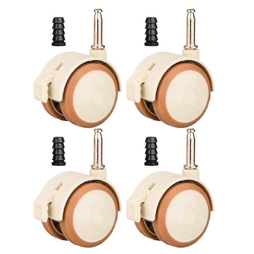 4pcs Swivel Crib Casters Wheels Silent Furniture Casters Baby Cot Wheel Accessories Chair Rubber Wheel For Cabinet Bookcase Computer Desk