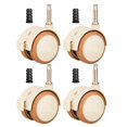 thumbnail image 1 of 4pcs Swivel Crib Casters Wheels Silent Furniture Casters Baby Cot Wheel Accessories Chair Rubber Wheel For Cabinet Bookcase Computer Desk, 1 of 4