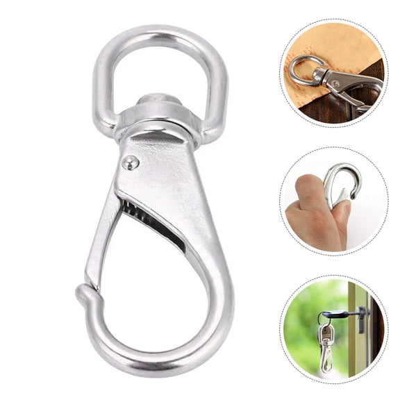 PENIKOKO 4-Pack Stainless Steel Swivel Snap Hooks Bolt Hooks for Boat Ropes and Outdoor Accessories