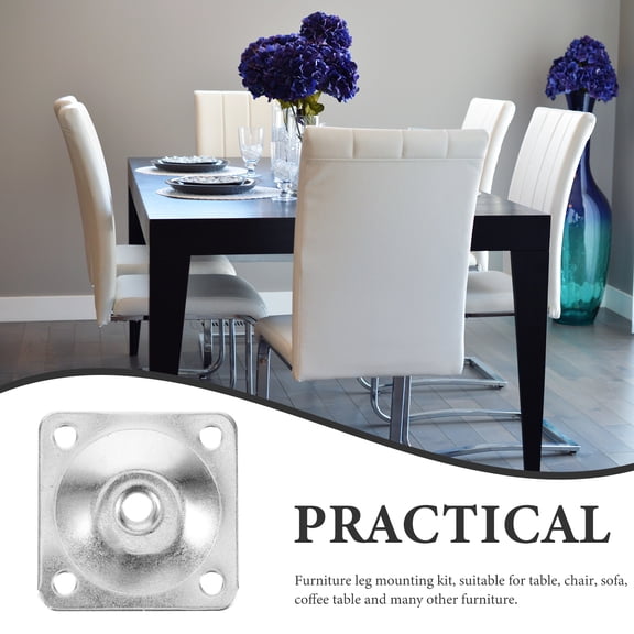 4pcs Table Leg Brackets Flat Furniture Leg Mounting Plates Furniture Repair Supply