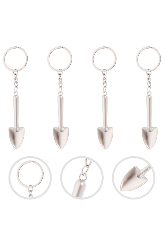 4pcs Tableware Keychain Pendant Set Bag Purse Charms Accessories for Birthday Jewelry Decoration