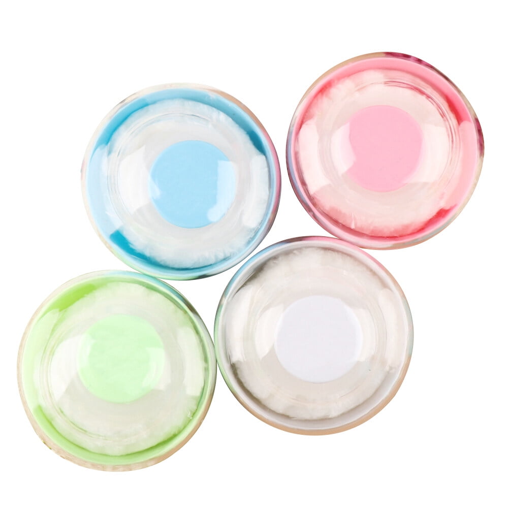 4pcs Talcum Powder Container Powder Puff Holder Travel Kit Plastic