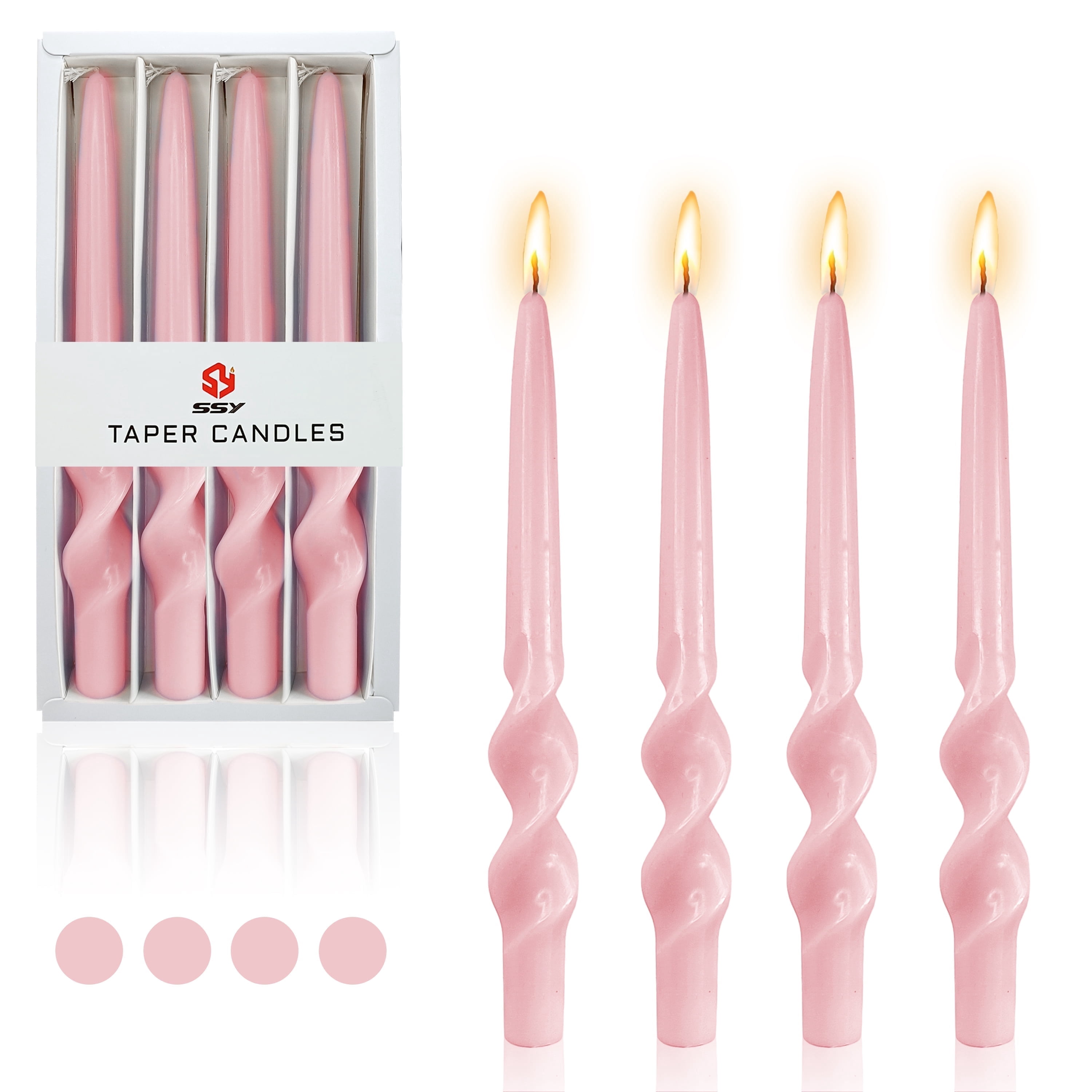 XINAOBAOLUO Swirl Taper Candles - Thumbnail 4