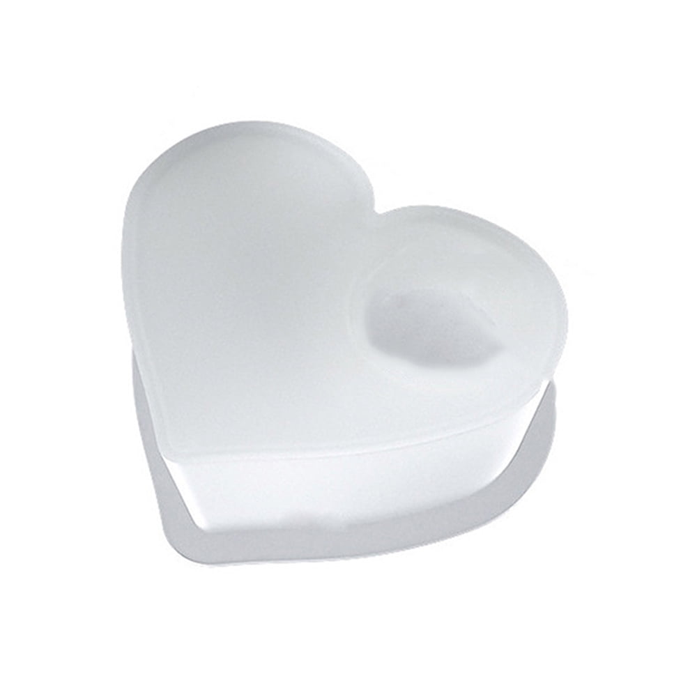 4pcs Tealight Candle Holder Molds Resin Casting Molds for UV Resin Epoxy Resin Craft Making Heart 10.8x12.8x4.6cm Inner Diameter: 4cm