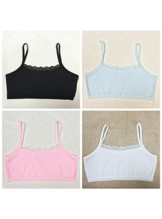 3pcs Girls Bra Teen Underwear Vest Puberty Sport Training Bra Breathable No  Trace Bras for Teen Girl 8-12Y 
